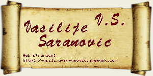 Vasilije Šaranović vizit kartica